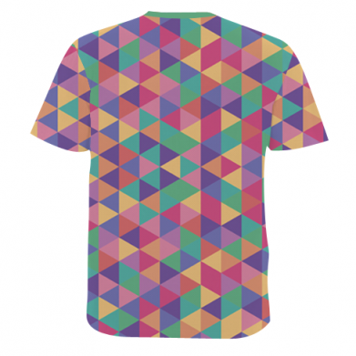 Мужская 3D футболка Color triangle 2