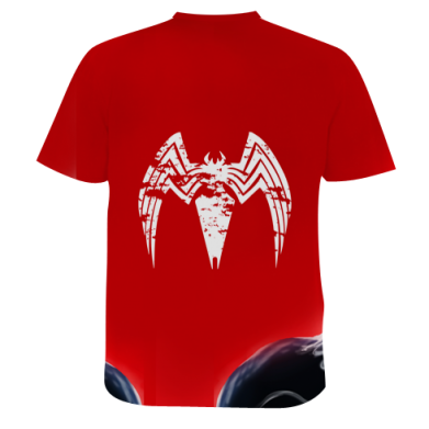 Чоловіча 3D футболка Venom on a red background 2