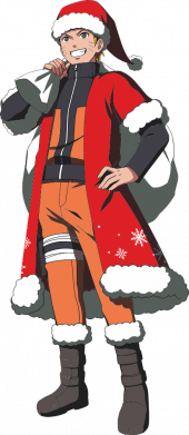 Шеврон щит Christmas Naruto 2