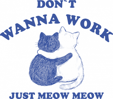 Блокнот А5 Don`t wanna work just meow meow 2