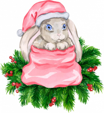 Дитяча футболка Заєць Новорічний 2