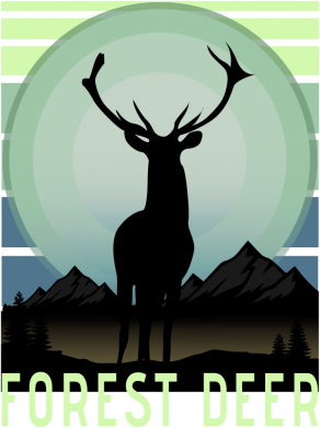 Женская футболка Forest deer 2