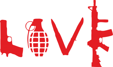 Наклейка Love (weapon) 2
