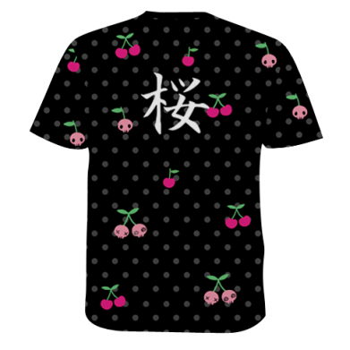 Чоловіча 3D футболка Куромі з вишнями 2