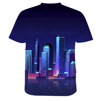 Мужская 3D футболка Los Angeles neon 2
