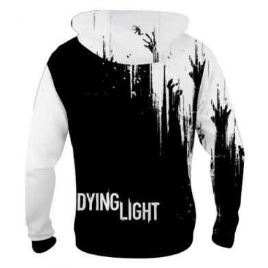 Мужская 3D худи Dying Light, black and white 2