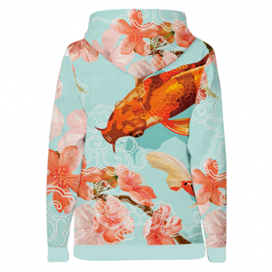 Женская 3D худи Японские Рыбы Кои 2