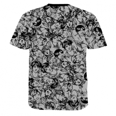 Мужская 3D футболка BTS 방탄소년단 2