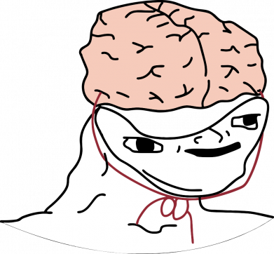 Чехол из раздела Авторские принты Wojak meme brain для Apple iPhone 13 mini 2