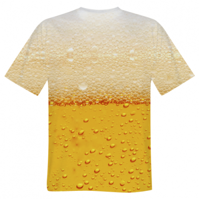 Принт Чоловіча 3D футболка A man with a mermaid swims in beer, Фото № 2 - FATLINE