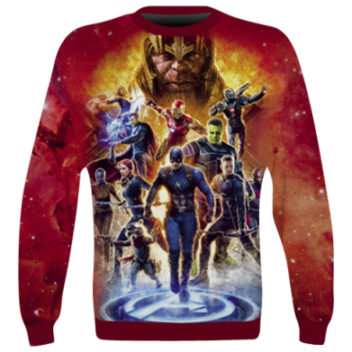 Принт 3D свитшот Avengers on fire, Фото № 2 - FATLINE