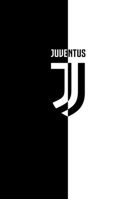 Стікер Juventus black and white logo 2