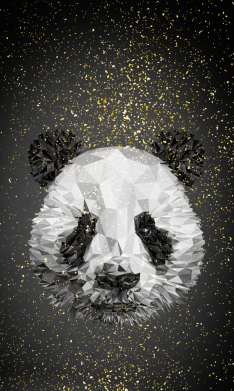 Чохол з розділу Панда Panda low poly and gold для Xiaomi Redmi Note 9 5G/Redmi Note 9T 2