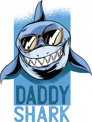 Принт Мужская футболка Daddy shark, Фото № 2 - FatLine