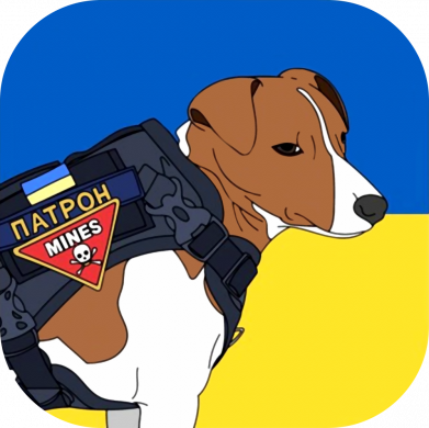 Патрон на фоне флага