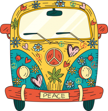 Принт Шопер Hippie bus, Фото № 2 - FATLINE