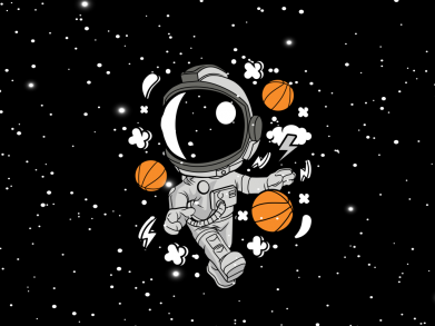 Принт 3D шапка Astronaut and basketballs, Фото № 1 - FATLINE