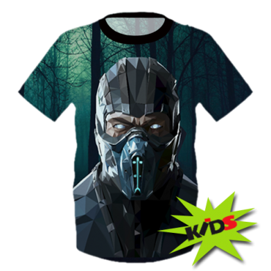 Принт Дитяча футболка 3D Mortal Kombat Sub-Zero, Фото № 2 - FATLINE