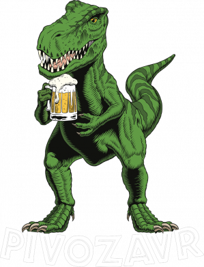 Пляшка для води River Динозавр з пивом 2