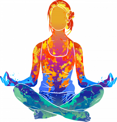 Женская футболка Йога, девушка медитирует 2