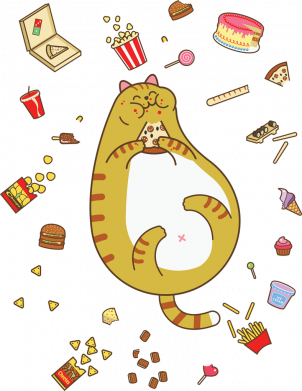 Футболка оверсайз FATLINE Толстый кот. 2