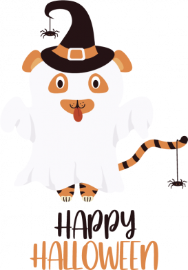 Принт Шеврон щит Happy Halloween! Милий тигр привід, Фото № 2 - FATLINE