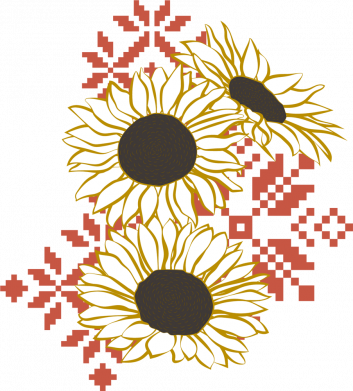 Худи оверсайз Подсолнухи с вышивкой 2