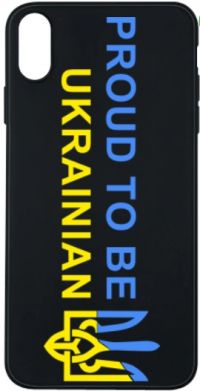 Принт  Чохол чорний для iPhone Xs Max Colorful proud to be Ukrainian, Фото № 1 - FATLINE