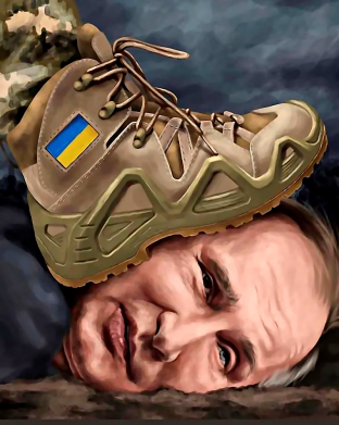 Кольоровий фартух Українська армія, затоптала путіна 2