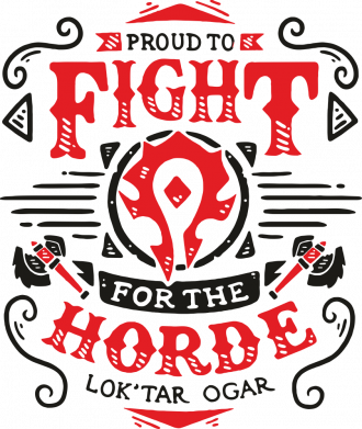 Шеврон круглый Proud to fight for the Horde 2