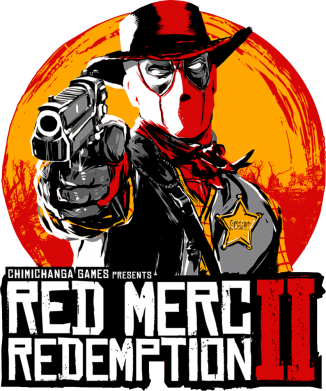 Принт Жіноча футболка Deadpool in the image red dead redemption, Фото № 2 - FATLINE