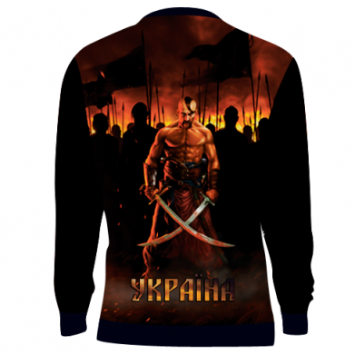 3D свитшот Огненный герб Украины 2
