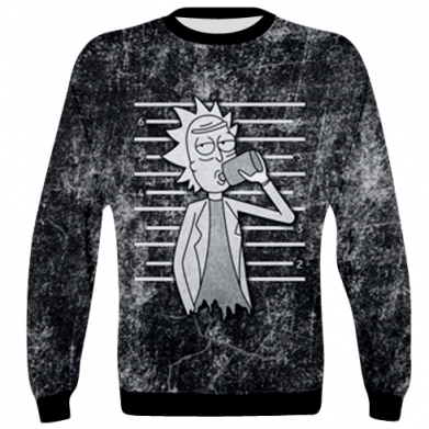 Принт 3D свитшот Rick and a bottle, Фото № 2 - FATLINE