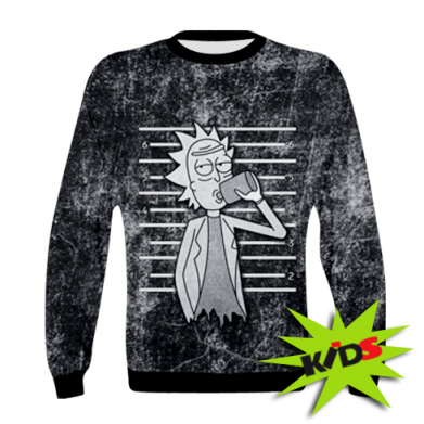 Принт Детский 3D свитшот Rick and a bottle, Фото № 2 - FATLINE