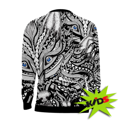 Детский 3D свитшот Wolf art 2