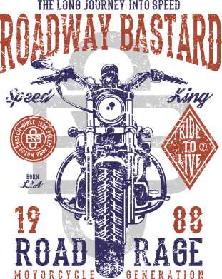 Принт Світшот для собаки Roadway Bastard, Фото № 2 - FATLINE
