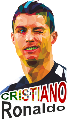 Криштиану Роналду, полигональный портрет