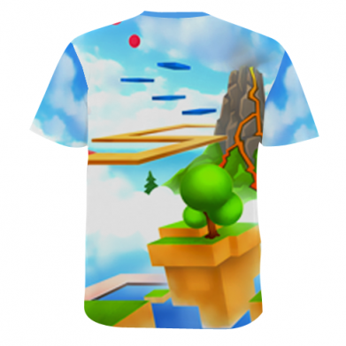 Чоловіча 3D футболка Roblox backraund game mapa 2