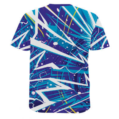 Мужская 3D футболка Pikachu and lightning 2