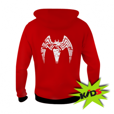 Дитяча 3D худі Venom on a red background 2