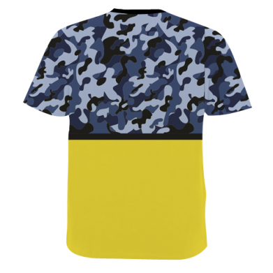 Мужская 3D футболка John Deer camouflage blue 2