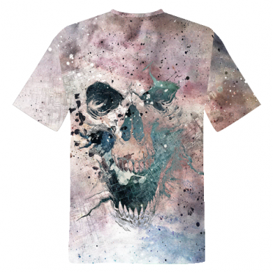 Принт Мужская 3D футболка Skull texture, Фото № 2 - FATLINE