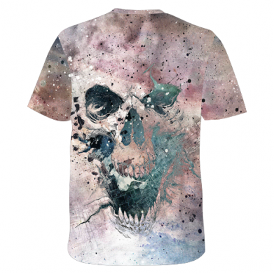Чоловіча 3D футболка Skull texture 2