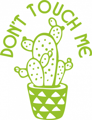 Женская футболка Don't touch me cactus 2