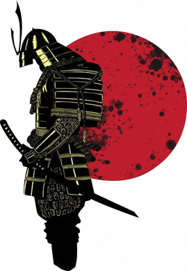 Шеврон закруглений прямокутний Самурай арт 2