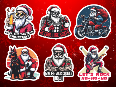 Bad Santa stickers