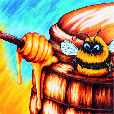 Мужская худи на молнии Украинская боевая пчела 2