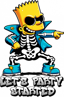 Шеврон круглый начнем вечеринку. Барт Симпсон 2