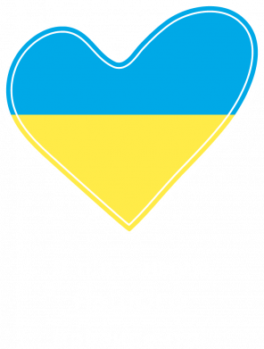 Мужская футболка Stedman Желто-голубое сердце и надпись Я поддерживаю Нашего президента ! 2