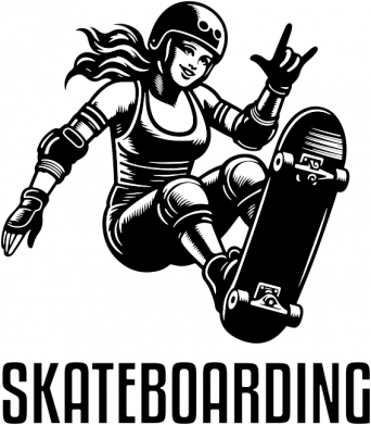 Худі полегшене Дівчина на скейтборді 2